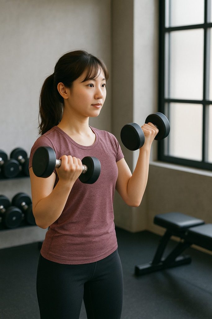 トレーニングしている女性